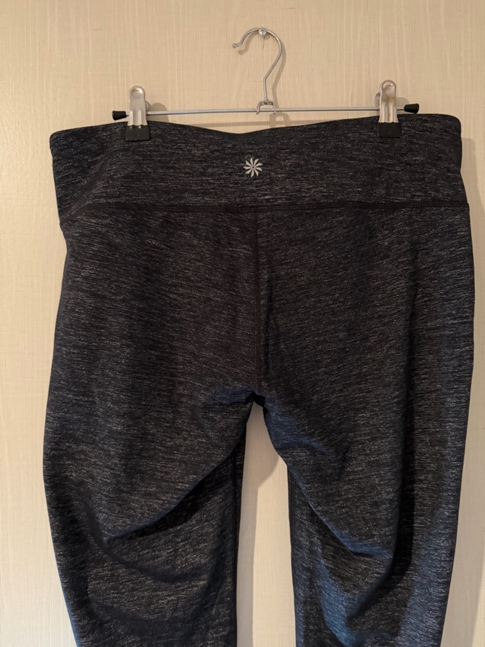 Athleta Odyssey Chaturanga‎ Gray Shimmer Legging Tights Large Tall - Picture 5 of 7